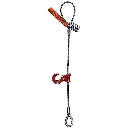 Sngl Leg Sliding Choker Wire Rope Slng, 7/8 In Dia, 20ft L, Flemish Loop To HD Thimble, 7.6 Ton